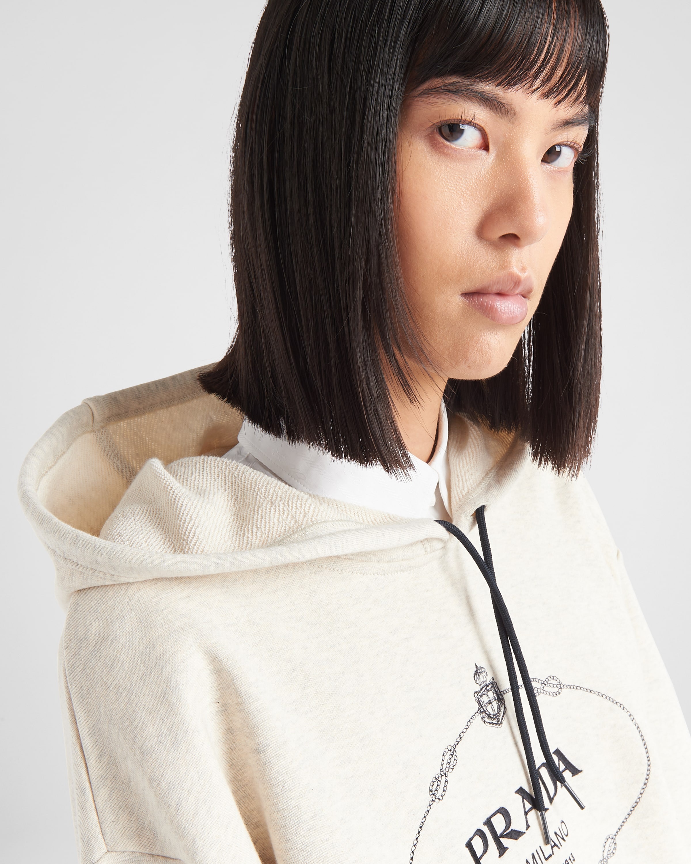 Oversized cotton fleece hoodie - 3