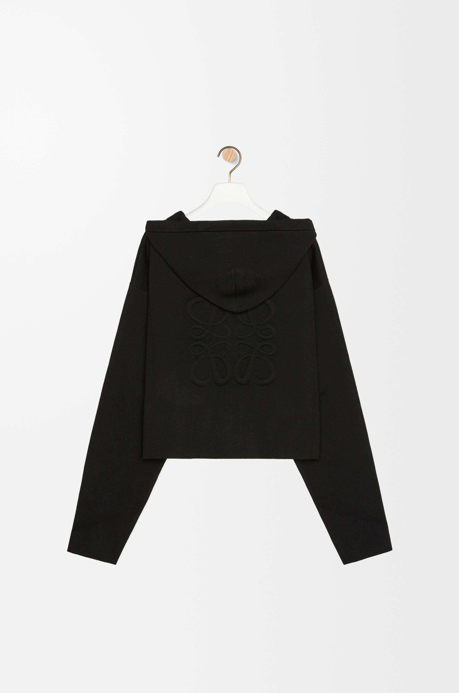Anagram zip-up hoodie in wool - 6