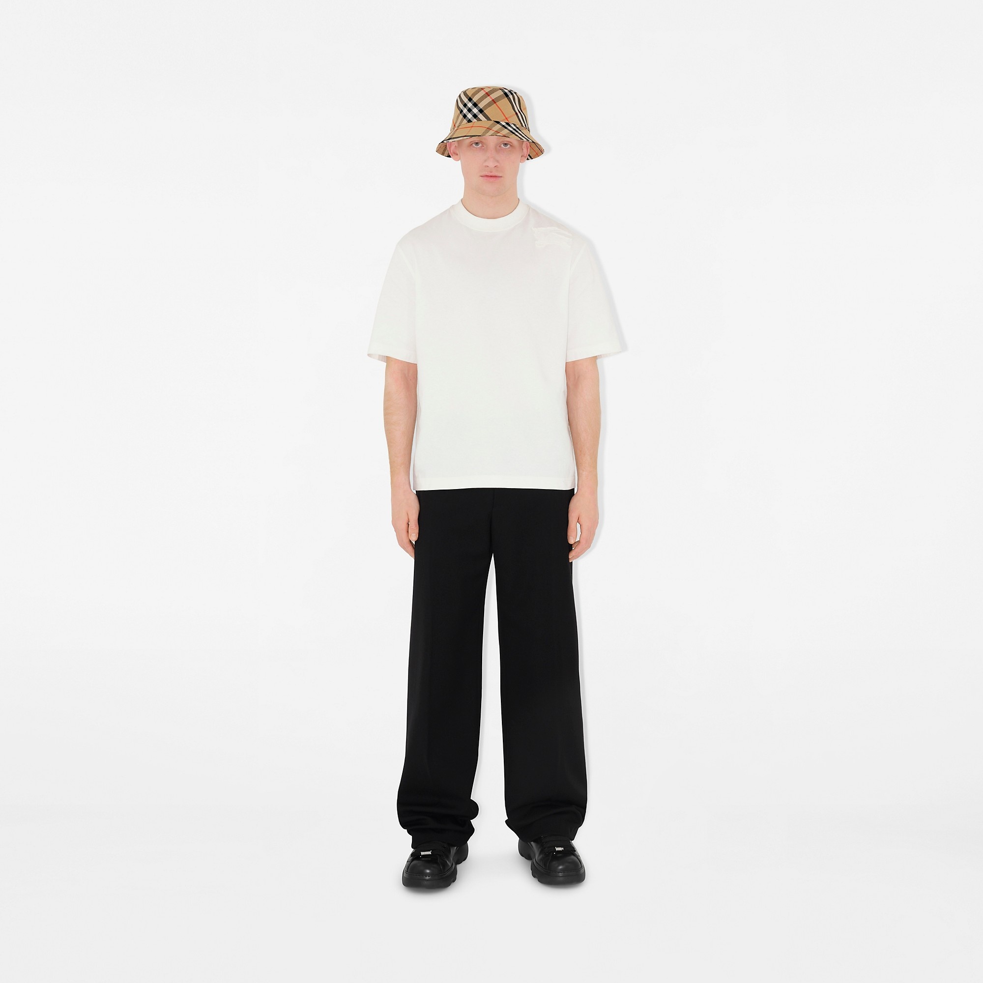 Check Cotton Blend Bucket Hat - 2