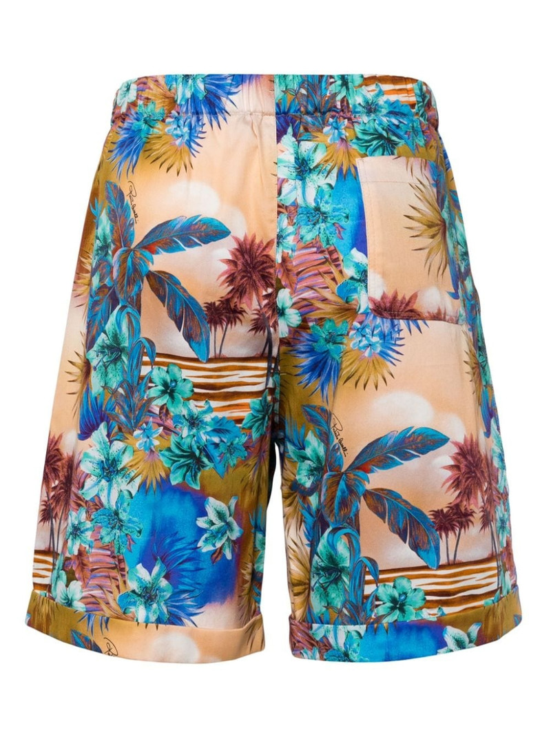 Roberto Cavalli Hawaii-print chino shorts outlook