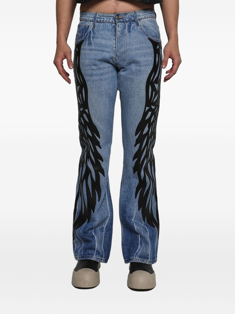 five-pocket wing-print jeans 3