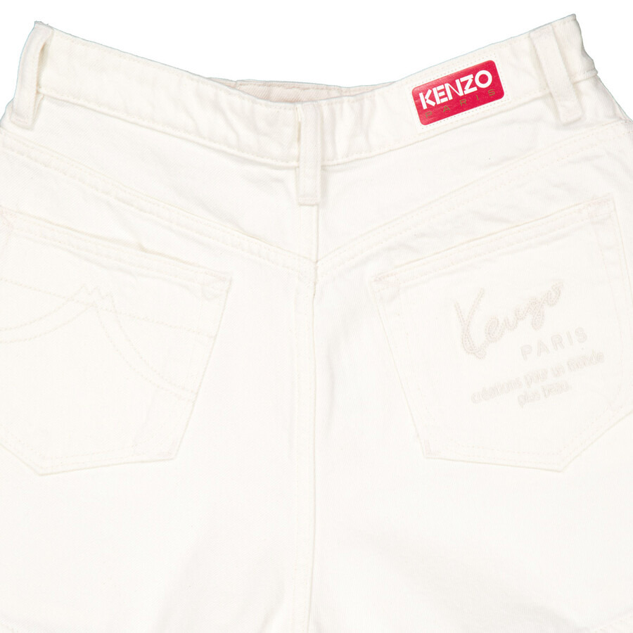 Kenzo High-Waisted Logo Patch Shorts - 7