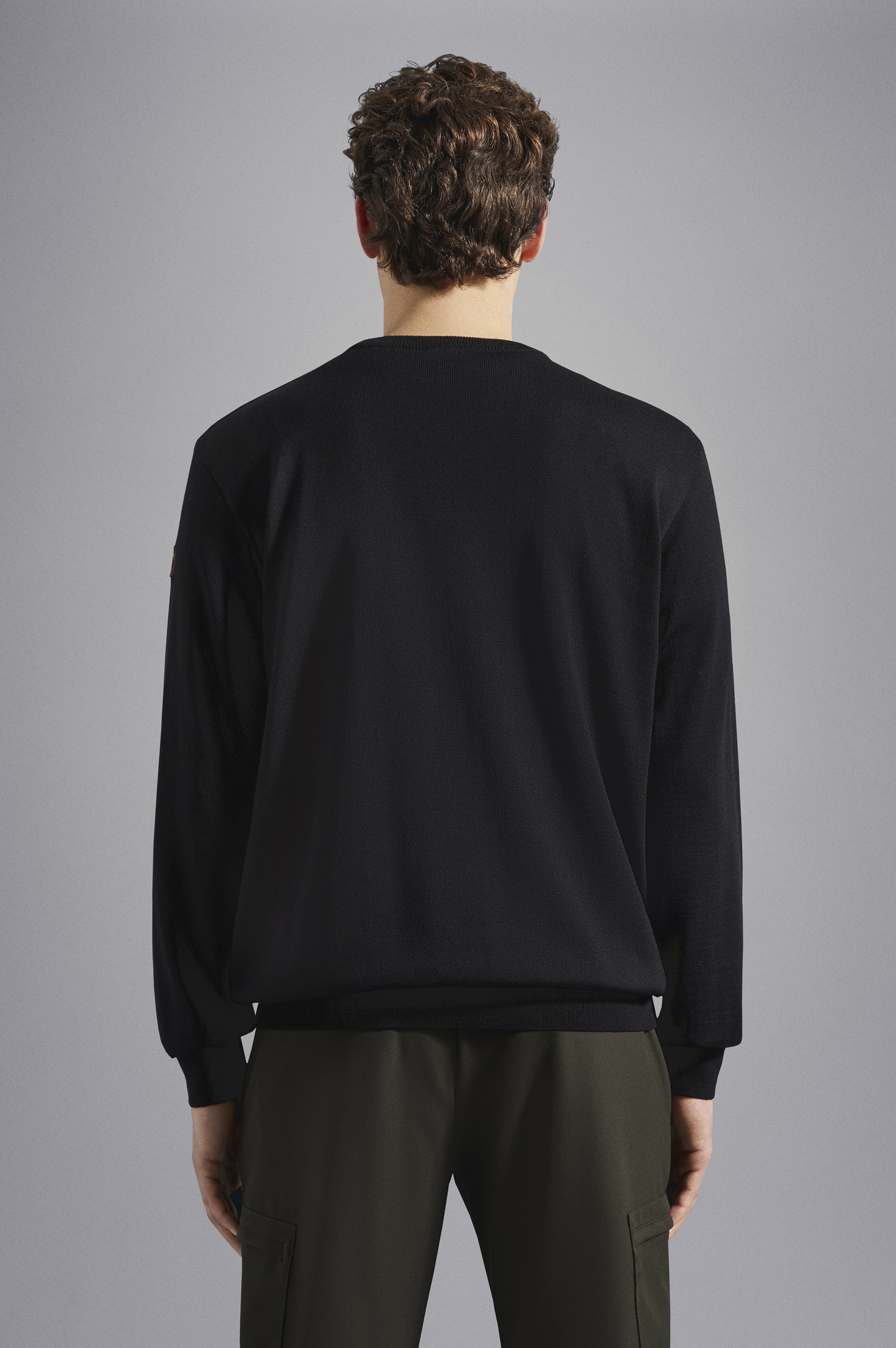 MERINO WOOL CREW NECK WITH ICONIC BADGE - 3