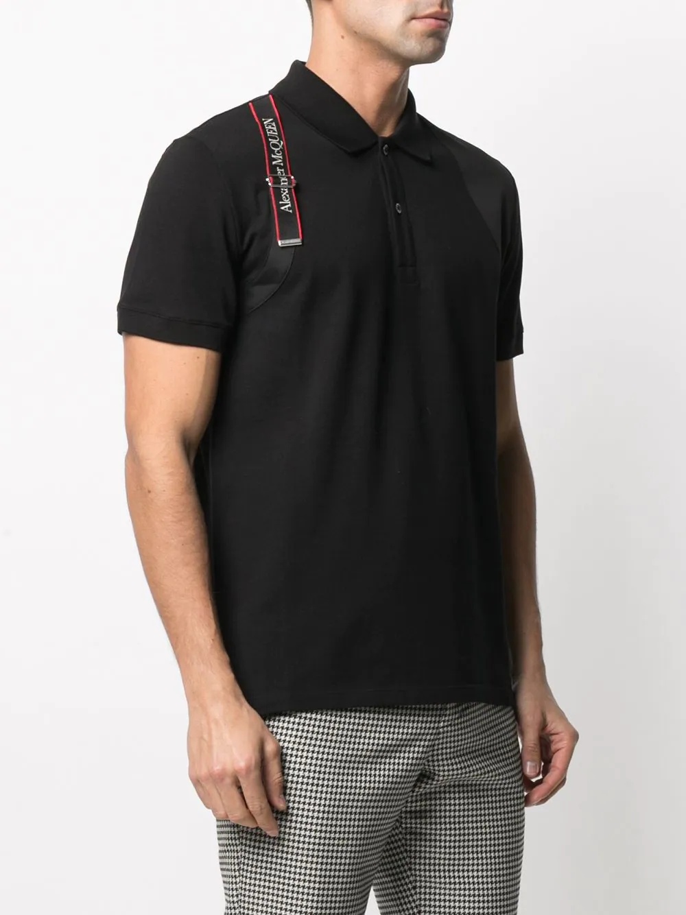 logo harness-strap polo shirt - 3