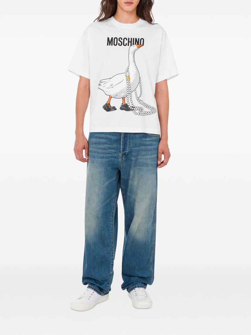 Moschino goose-graphic T-shirt outlook