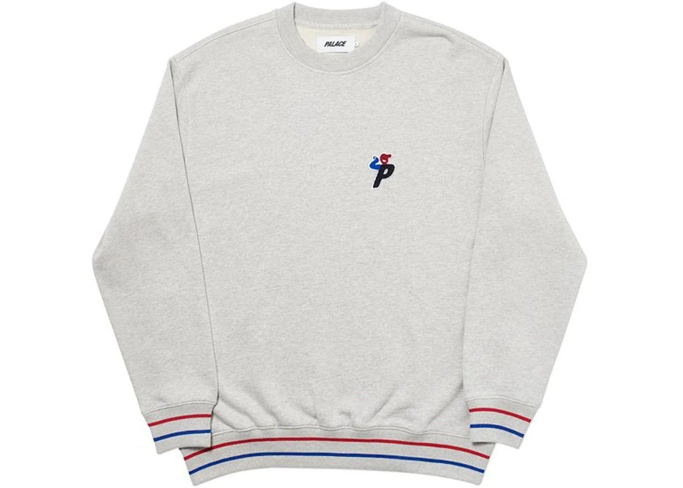 Palace Bunning Man Crew Grey Marl - 1
