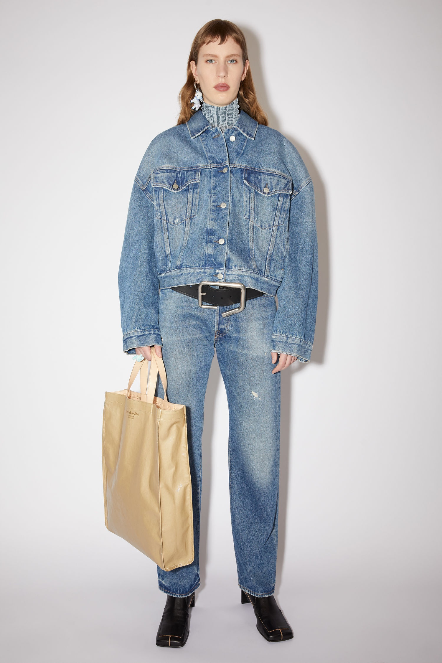 Shiny tote bag - Beige - 4