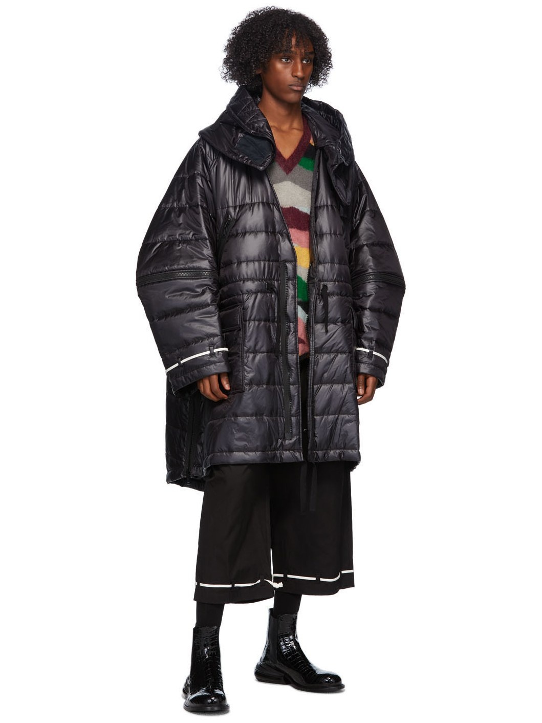 Black Oversized Puffer Jacket - 5