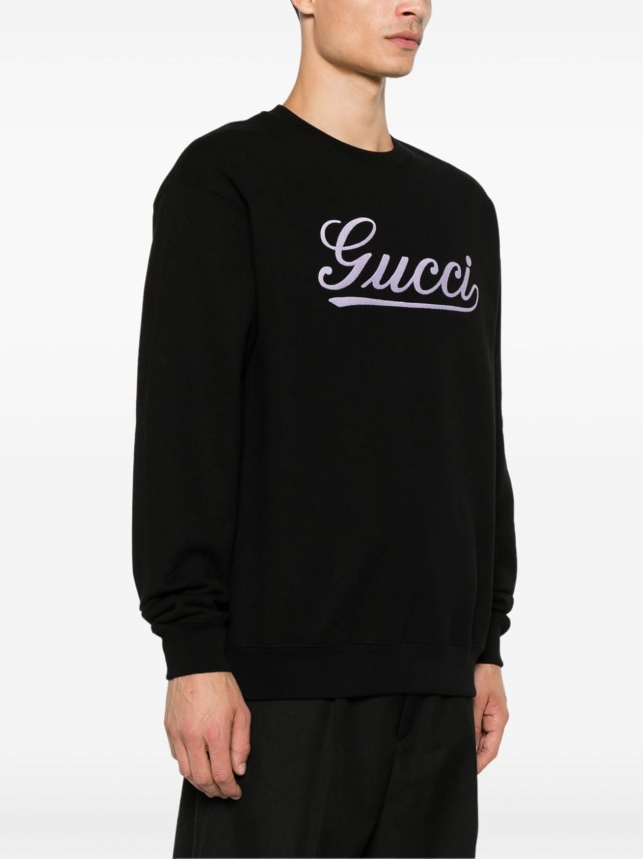 embroidered-logo sweatshirt - 3