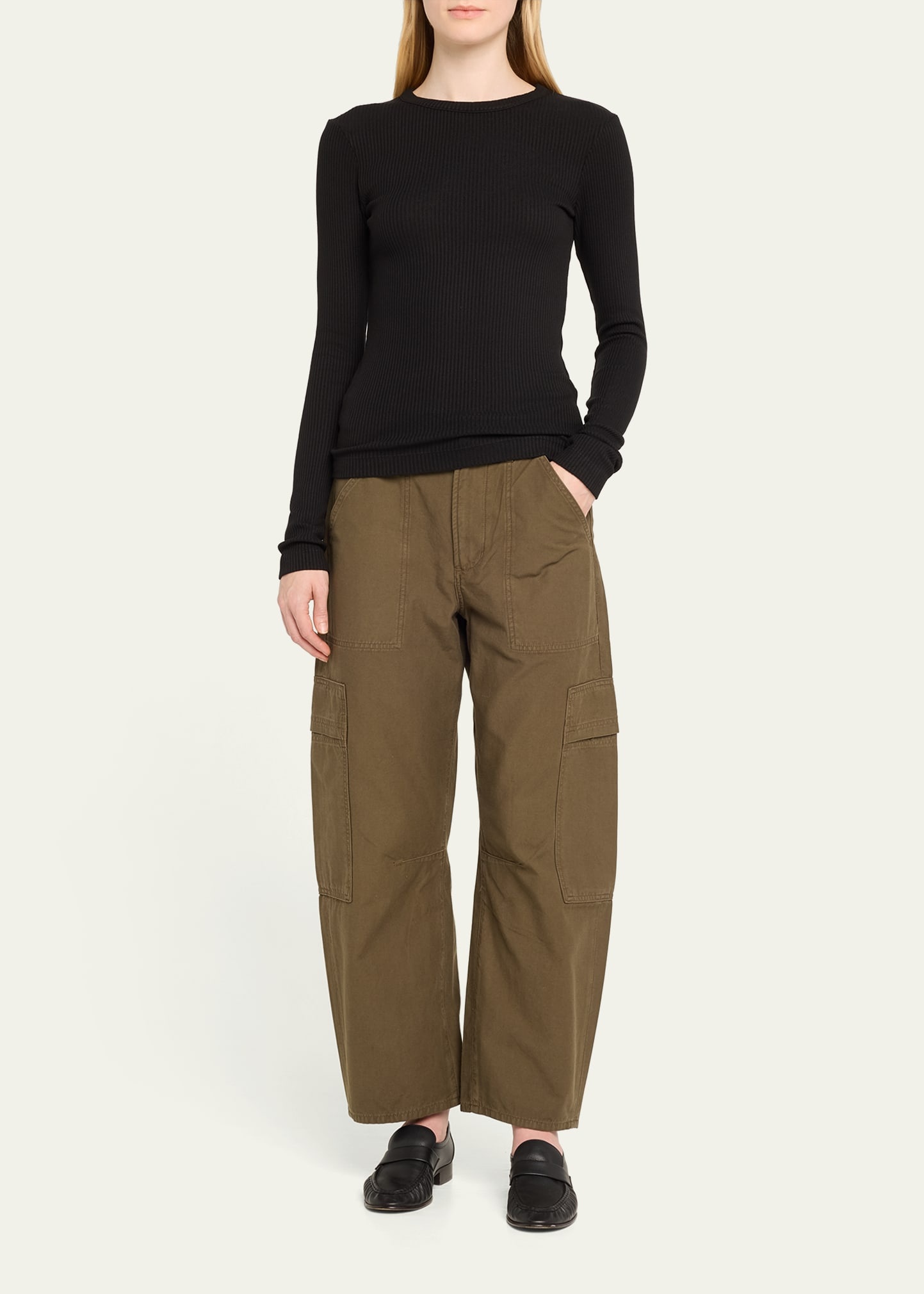 Bina Rib-Knit Crewneck Top - 2