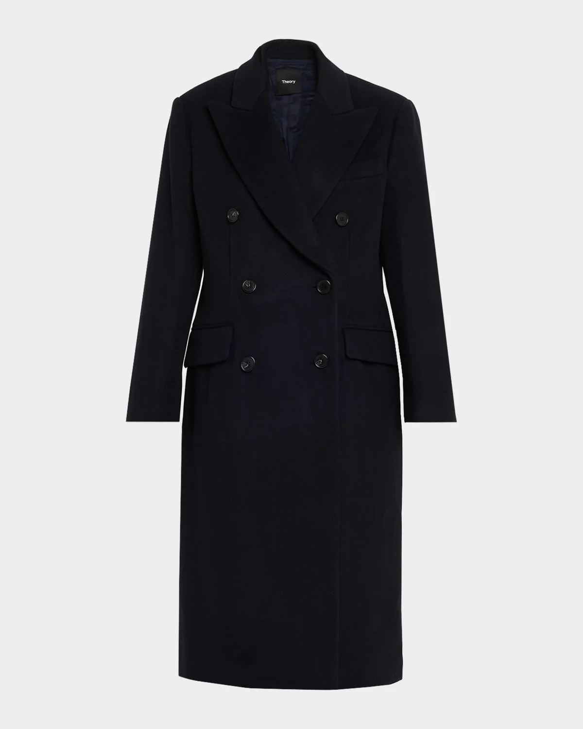 Double-Breasted Wool-Blend Coat - 1