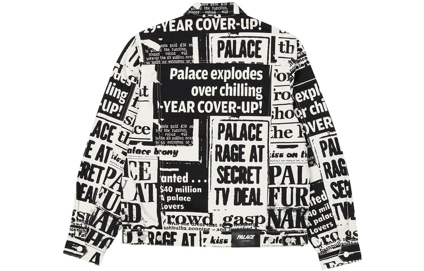 Palace SS22 Tabloid Denim Jacket 'Black' P23SHT002 - 2