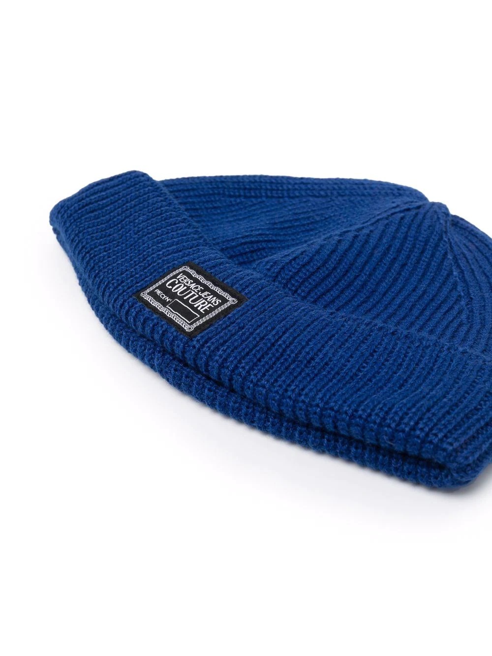 logo-patch knitted beanie - 2