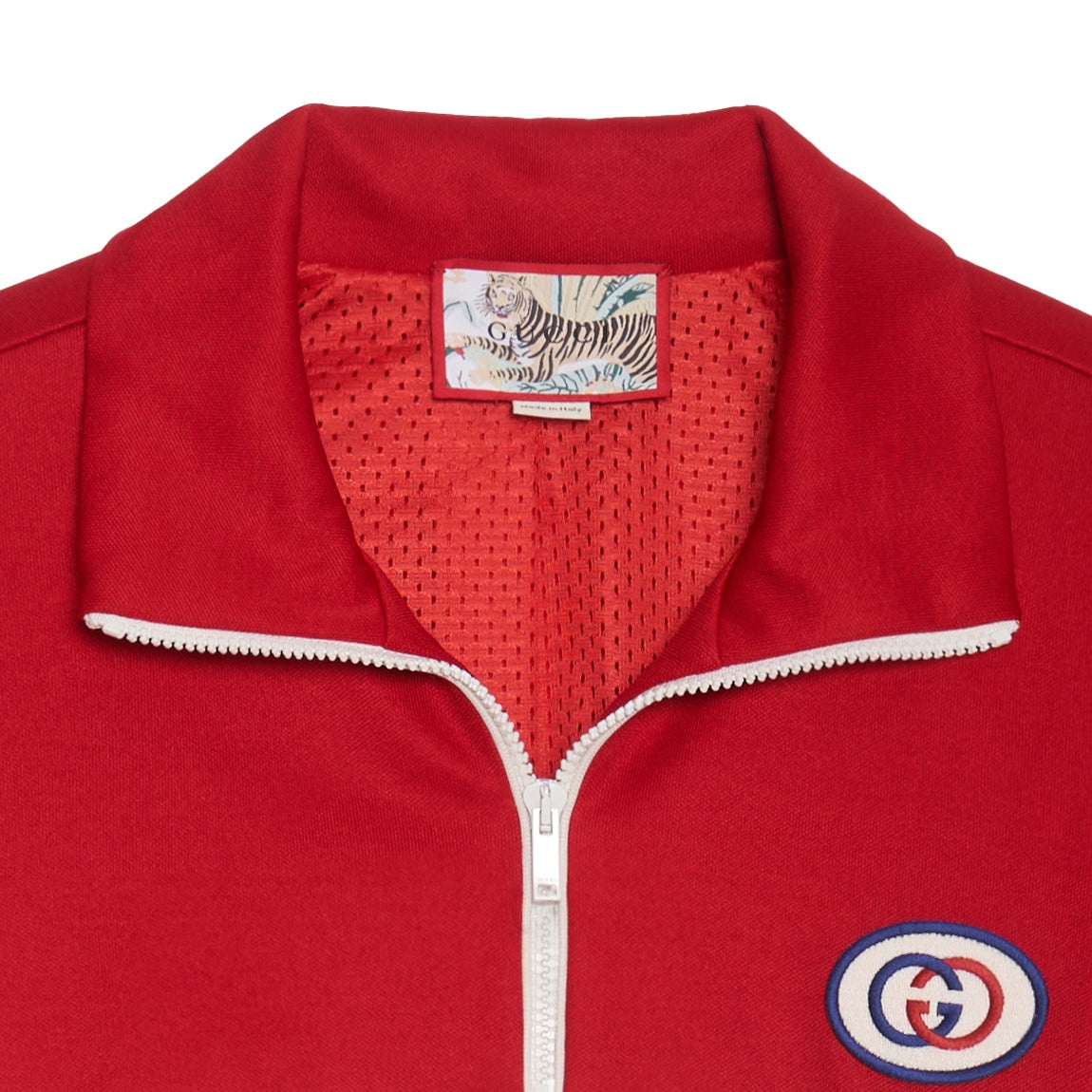 Gucci Gucci Tiger Collared Sweatshirt With Patch 'Red Ivory' 683513-XJD3R-6116 - 6
