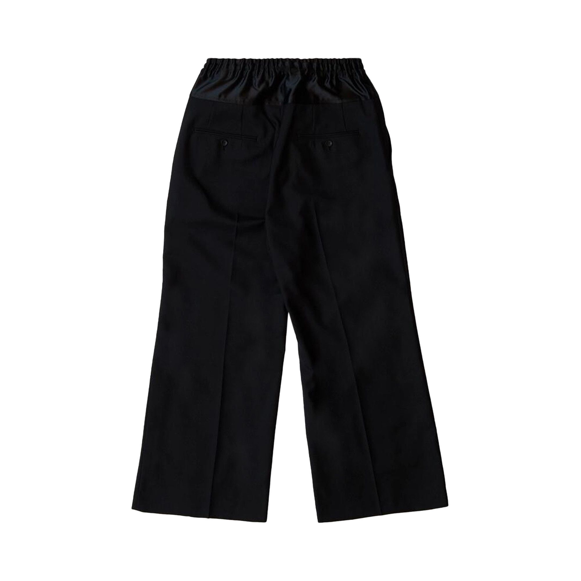Junya Watanabe MAN Wool Trousers With Denim Panel 'Black' - 2