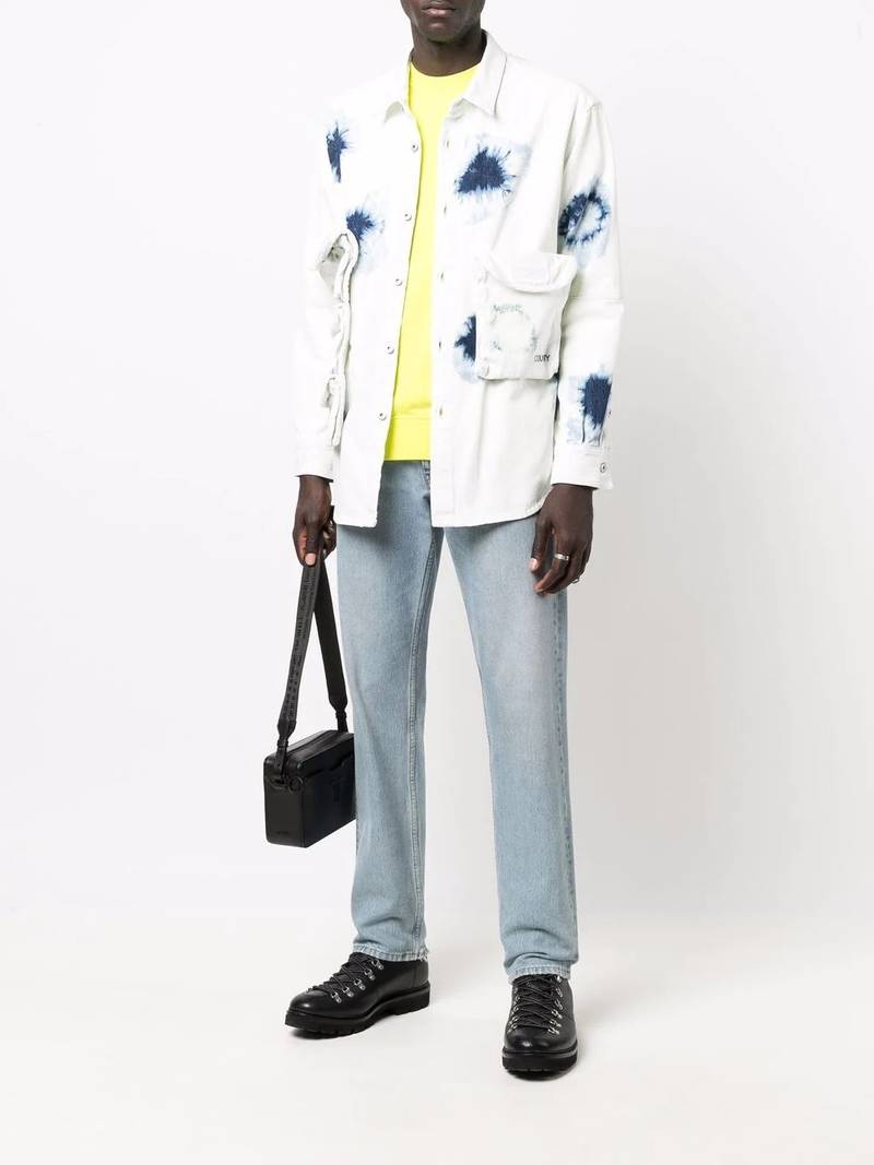 Marcelo Burlon County Of Milan multi-pocket denim shirt outlook