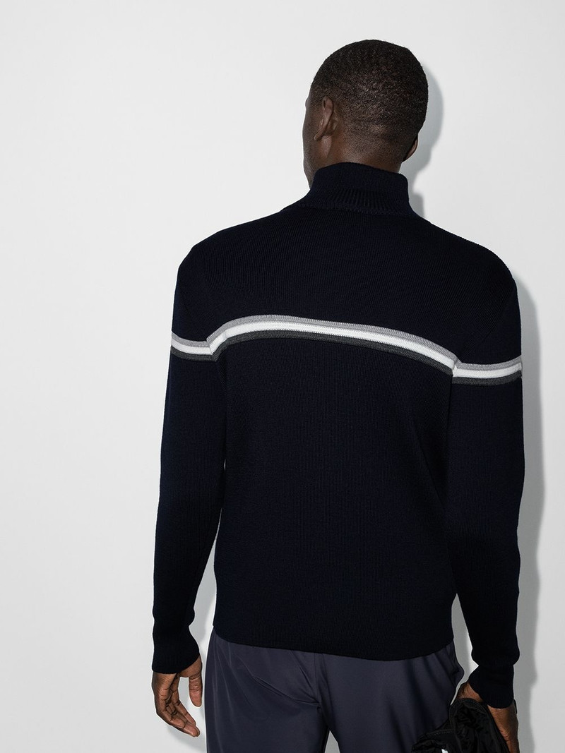 stripe detail zip-up jumper 3