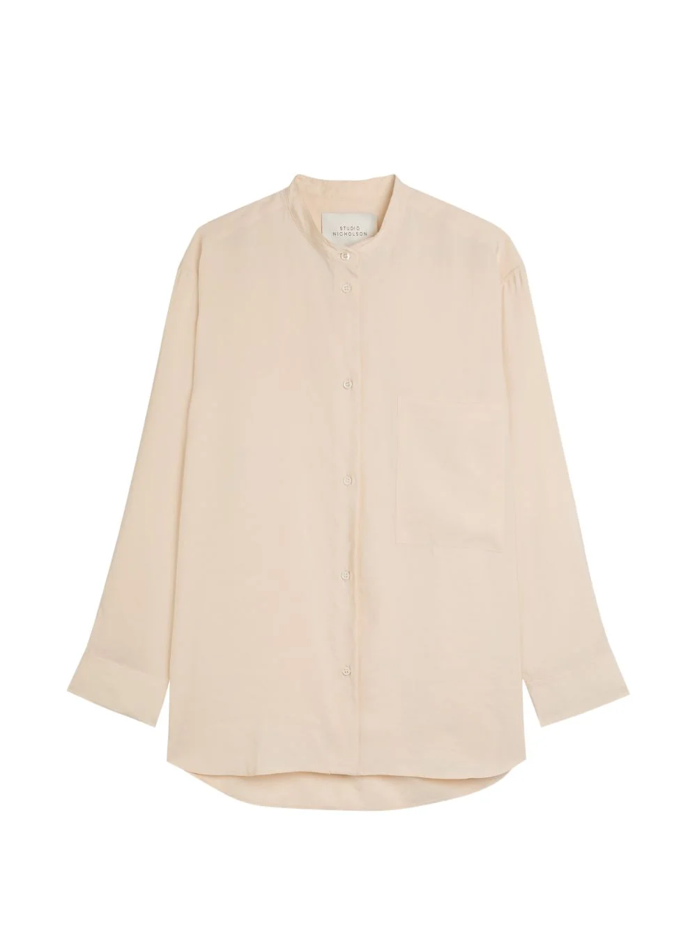 collarless shirt - 1