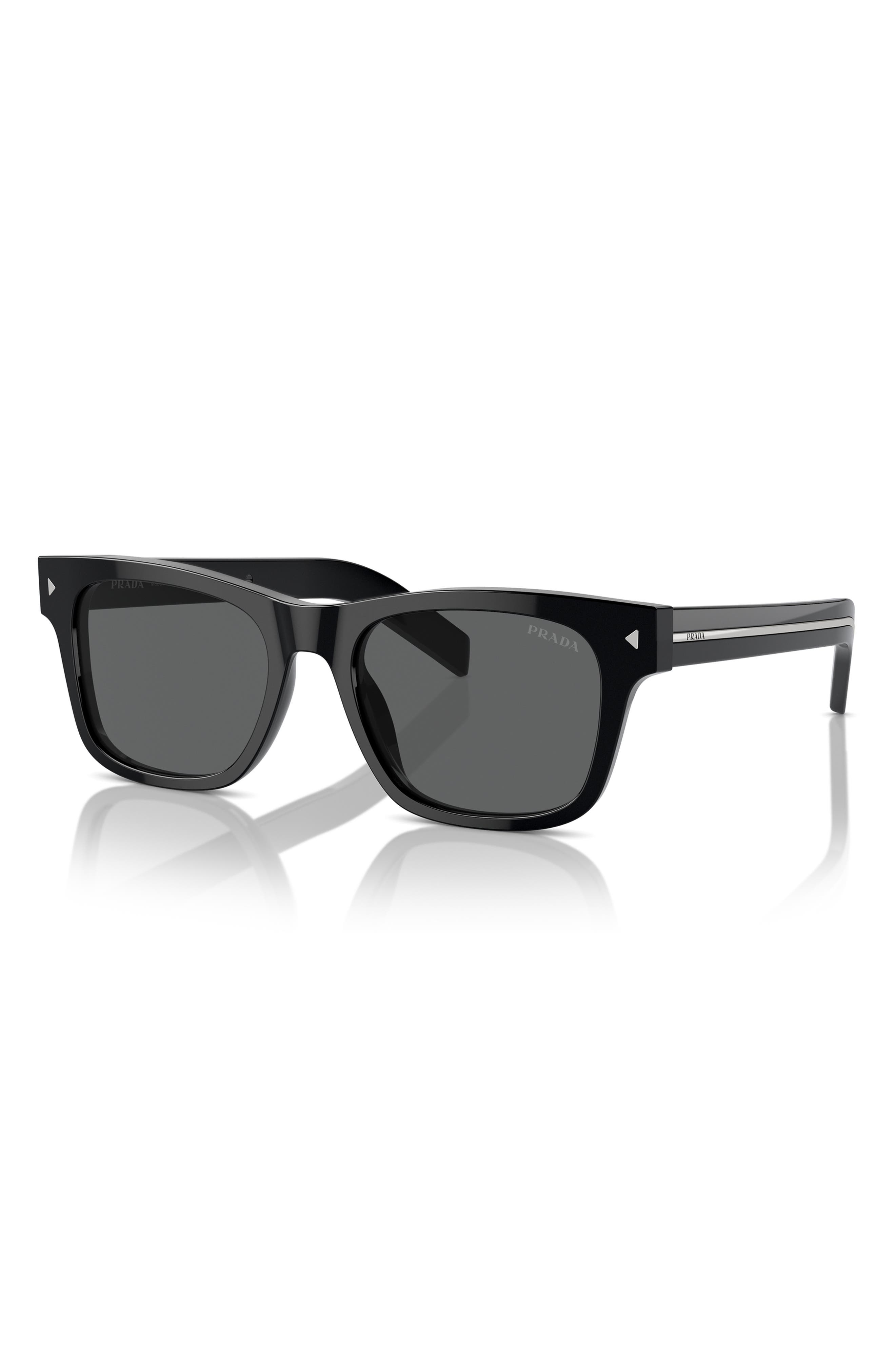 Prada 54mm Rectangular Sunglasses in Black at Nordstrom - 2