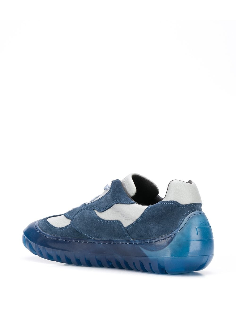 panelled clear-sole sneakers - 3