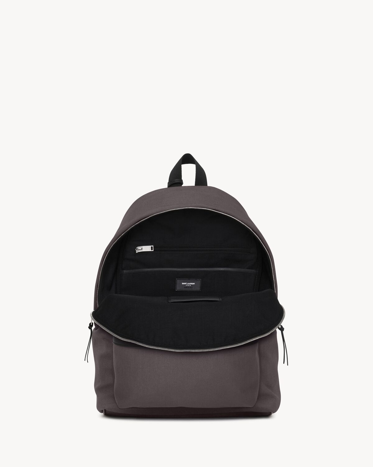 CITY BACKPACK IN NYLON CANVAS AND LEATHER - 4