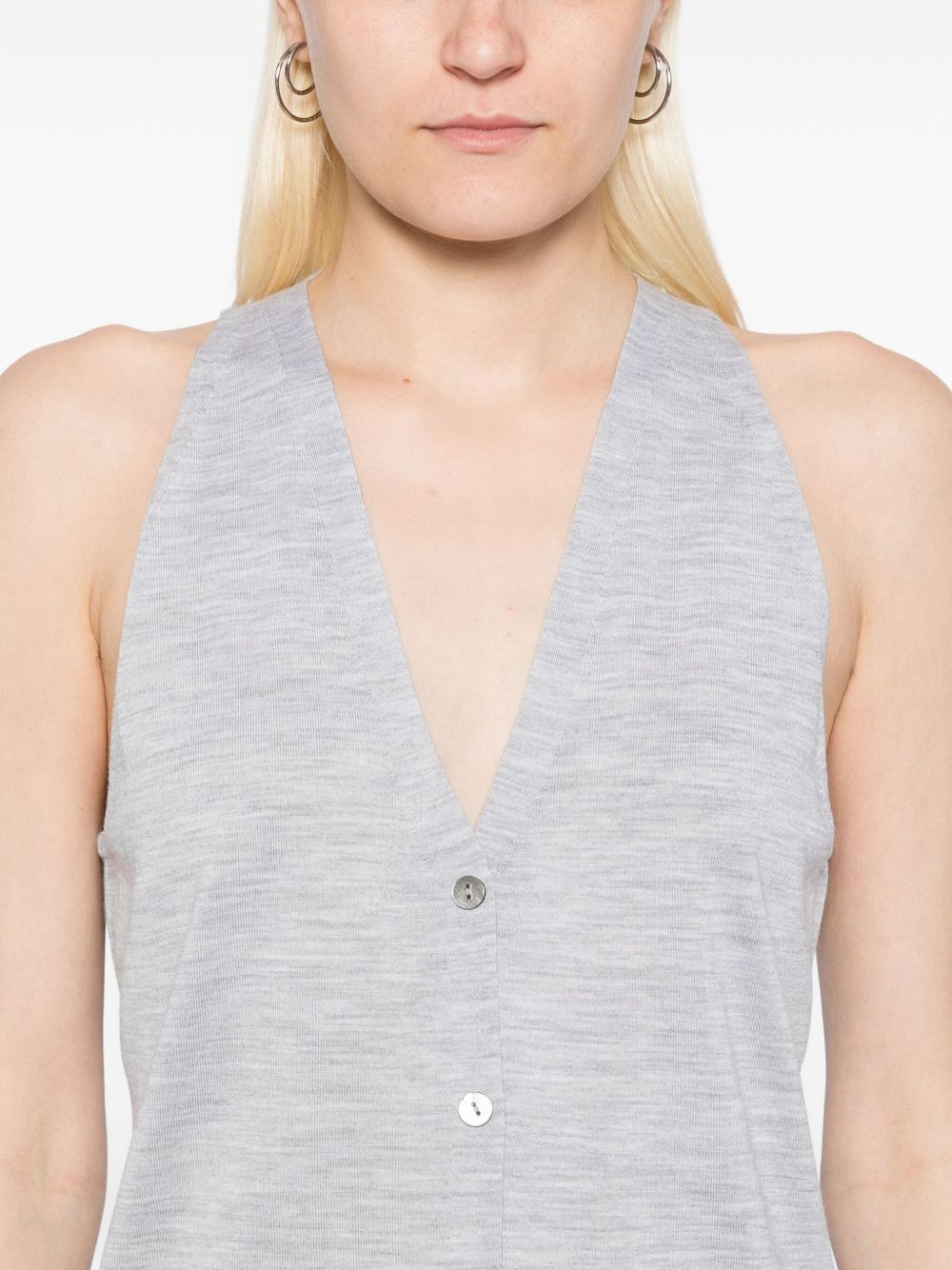 wool knitted vest - 5