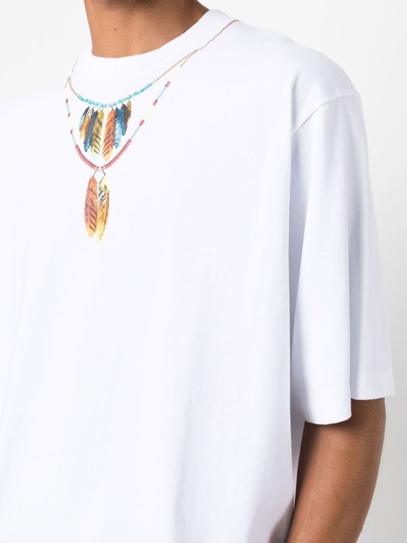 necklace-print short-sleeve T-Shirt - 5