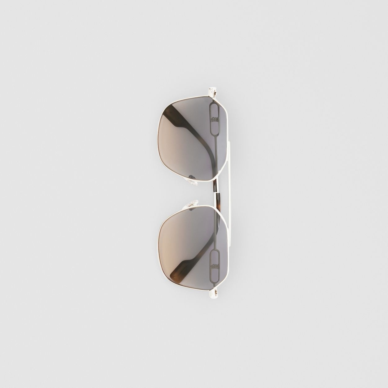 Chain-link Detail Geometric Frame Sunglasses - 4