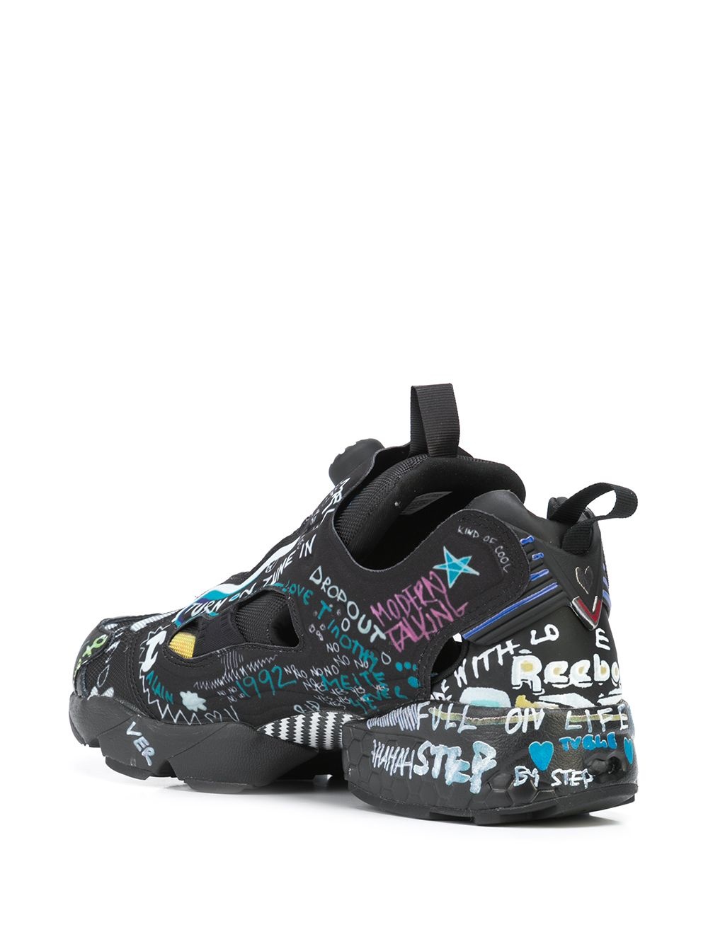 graffiti-print low-top sneakers - 3