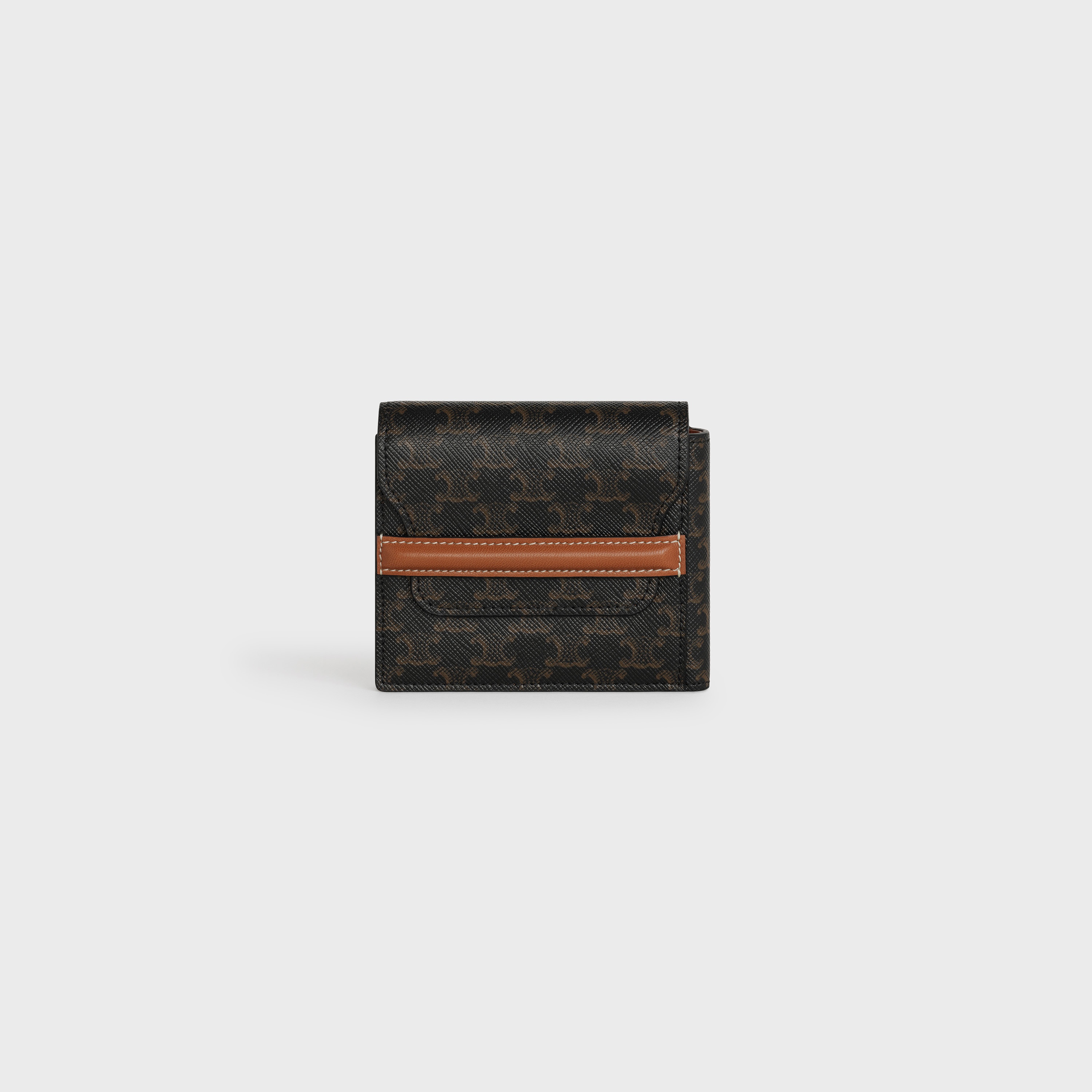 Flap Origami wallet in Triomphe Canvas and Lambskin - 1