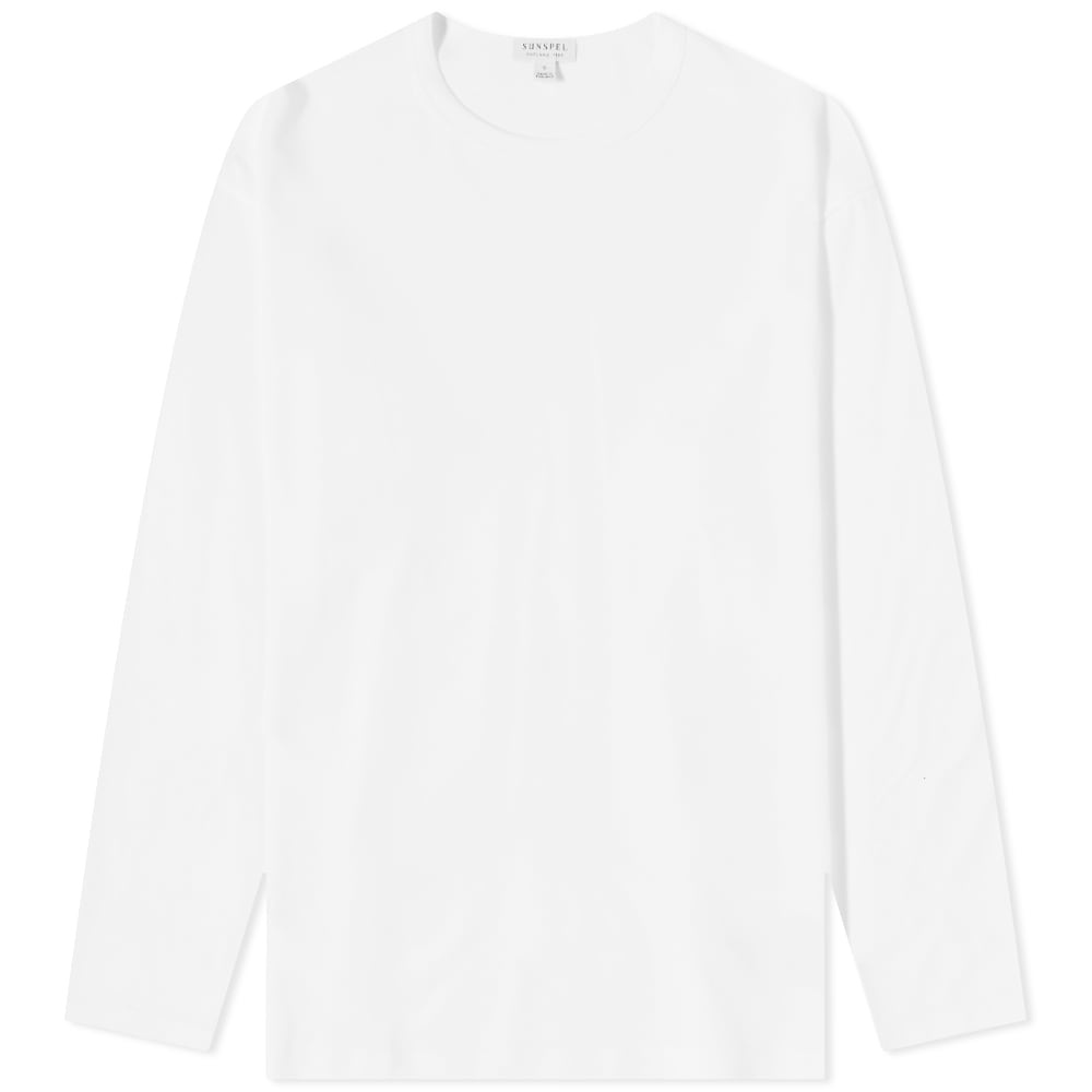 Sunspel Long Sleeve Crew Neck Tee - 1