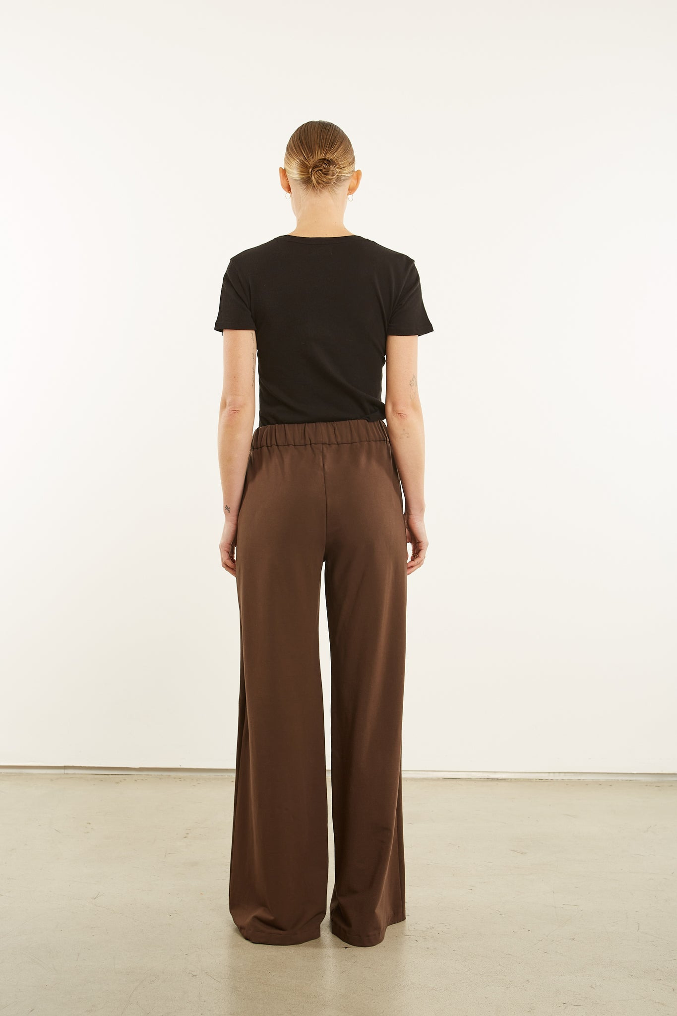 DARK CHOCOLATE CITY WIDE LEG PANTS - 3
