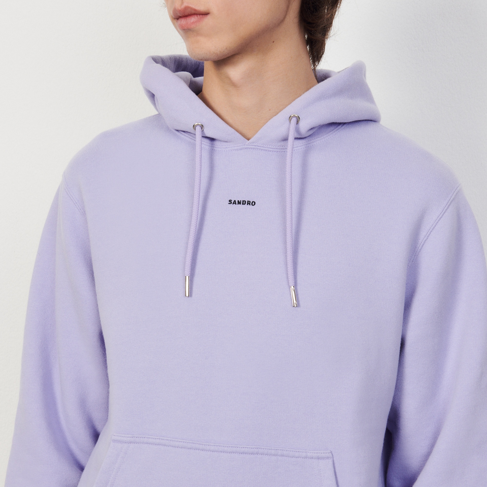 Hoodie sweatshirt with logo embroidery - 5