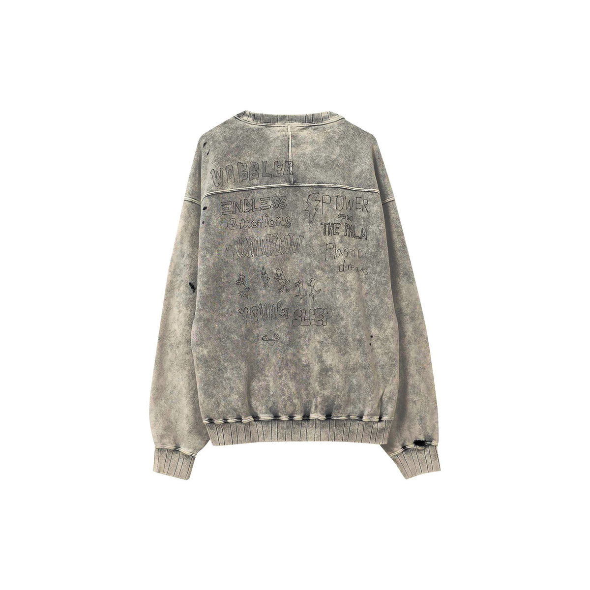 BLEACHED PULLOVER (GRAY) - 2