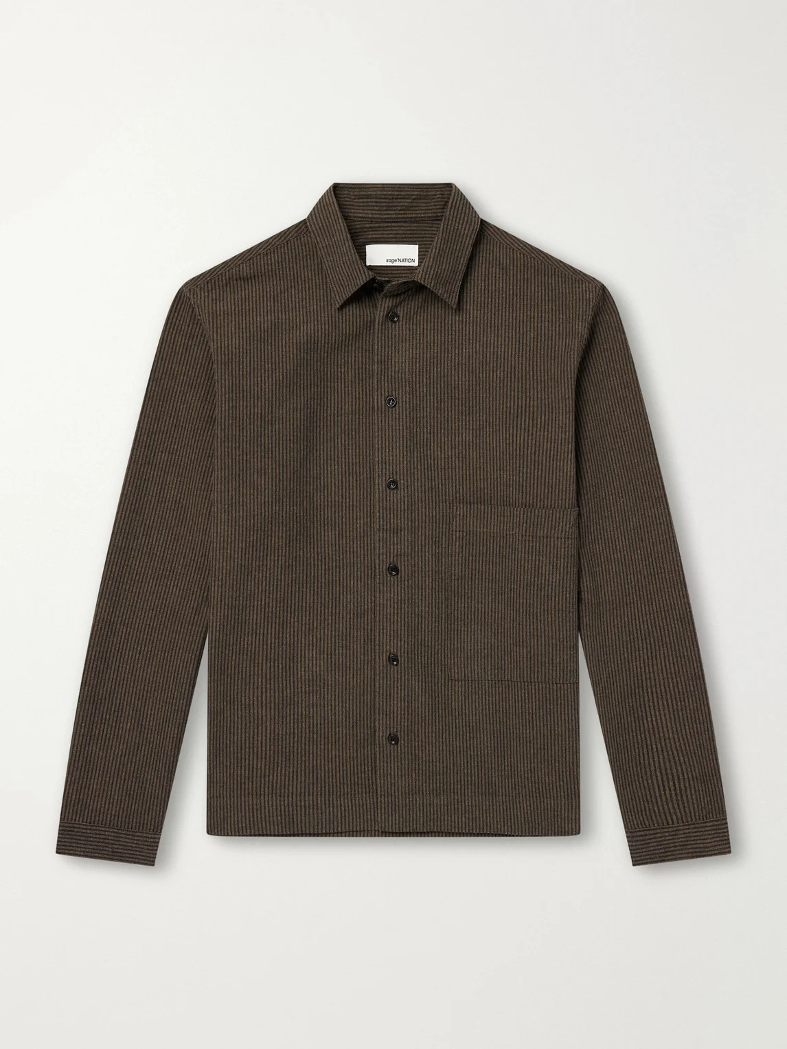 Natal Striped Cotton and Wool-Blend Seersucker Shirt - 1