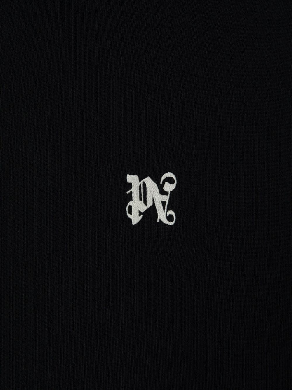monogram-embroidered cotton hoodie - 3