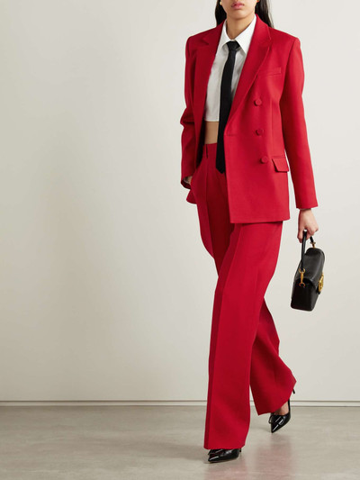 Valentino Double-breasted wool and silk-blend crepe blazer outlook