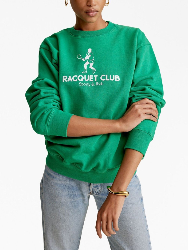 Sporty & Rich Racquet Club cotton sweatshirt outlook