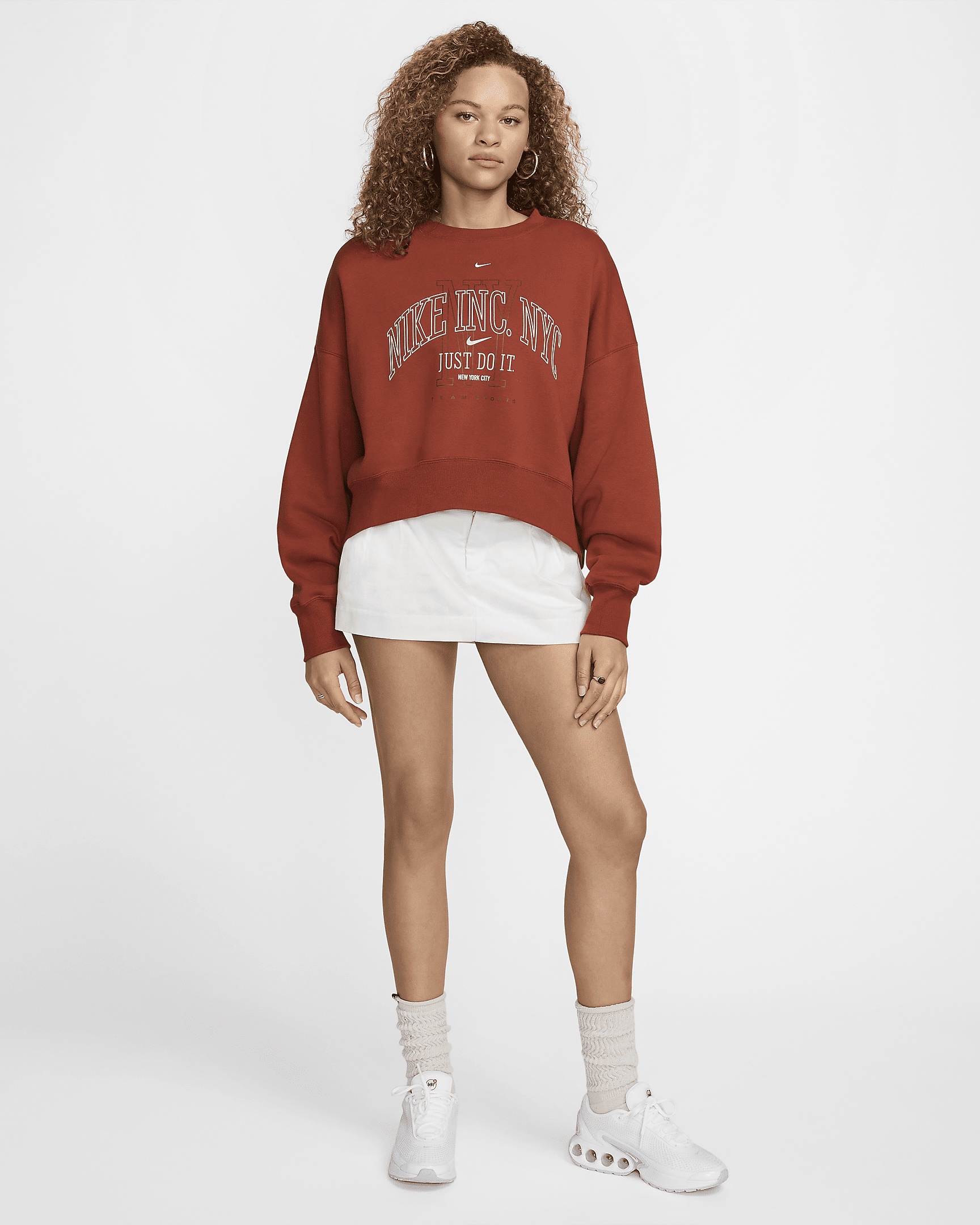 Nike Sportswear Phoenix Fleece Women's Over-Oversized Crew-Neck Graphic Sweatshirt - 6