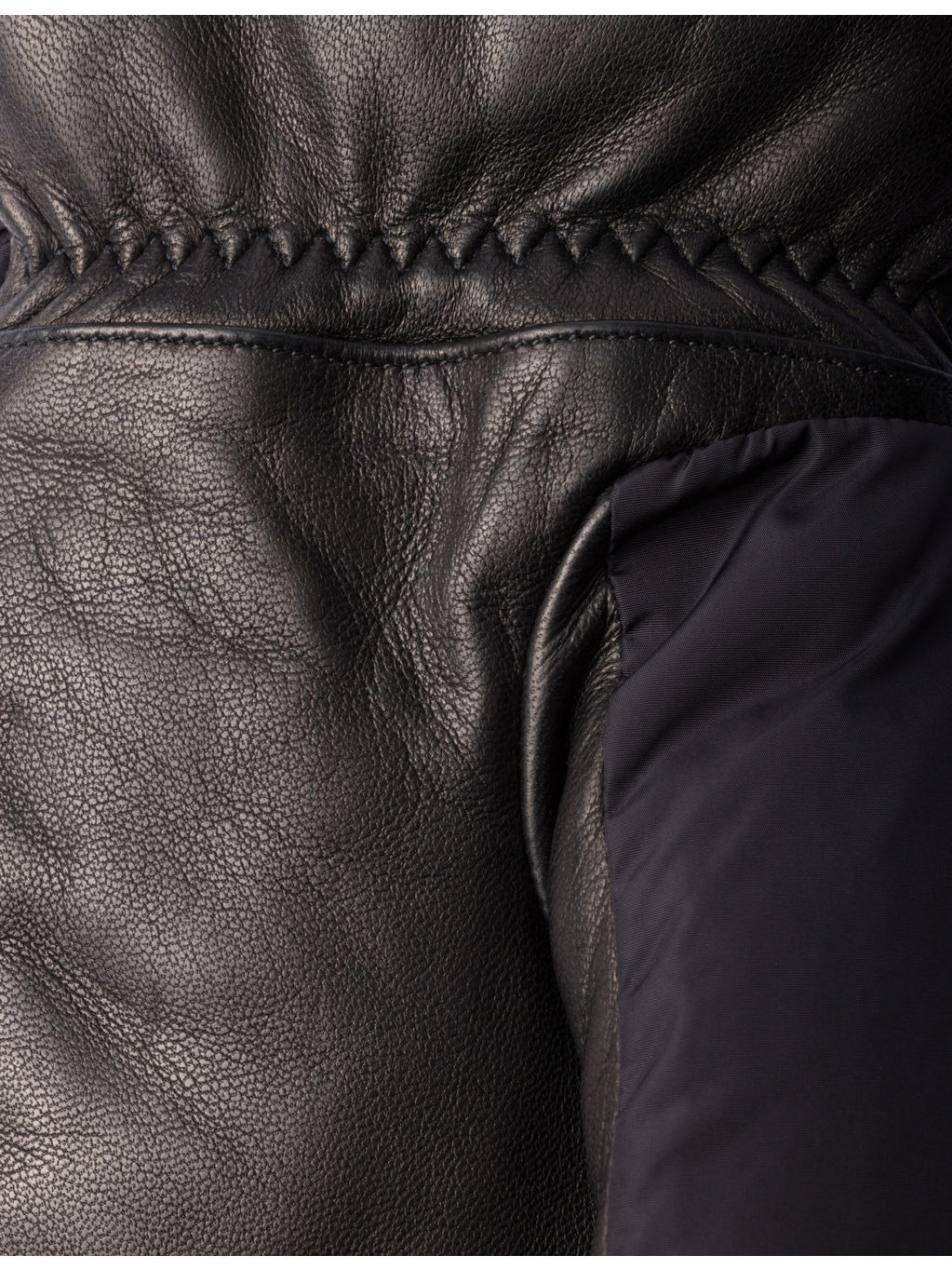 Triangle-Logo Leather and Re-Nylon Gloves - 2