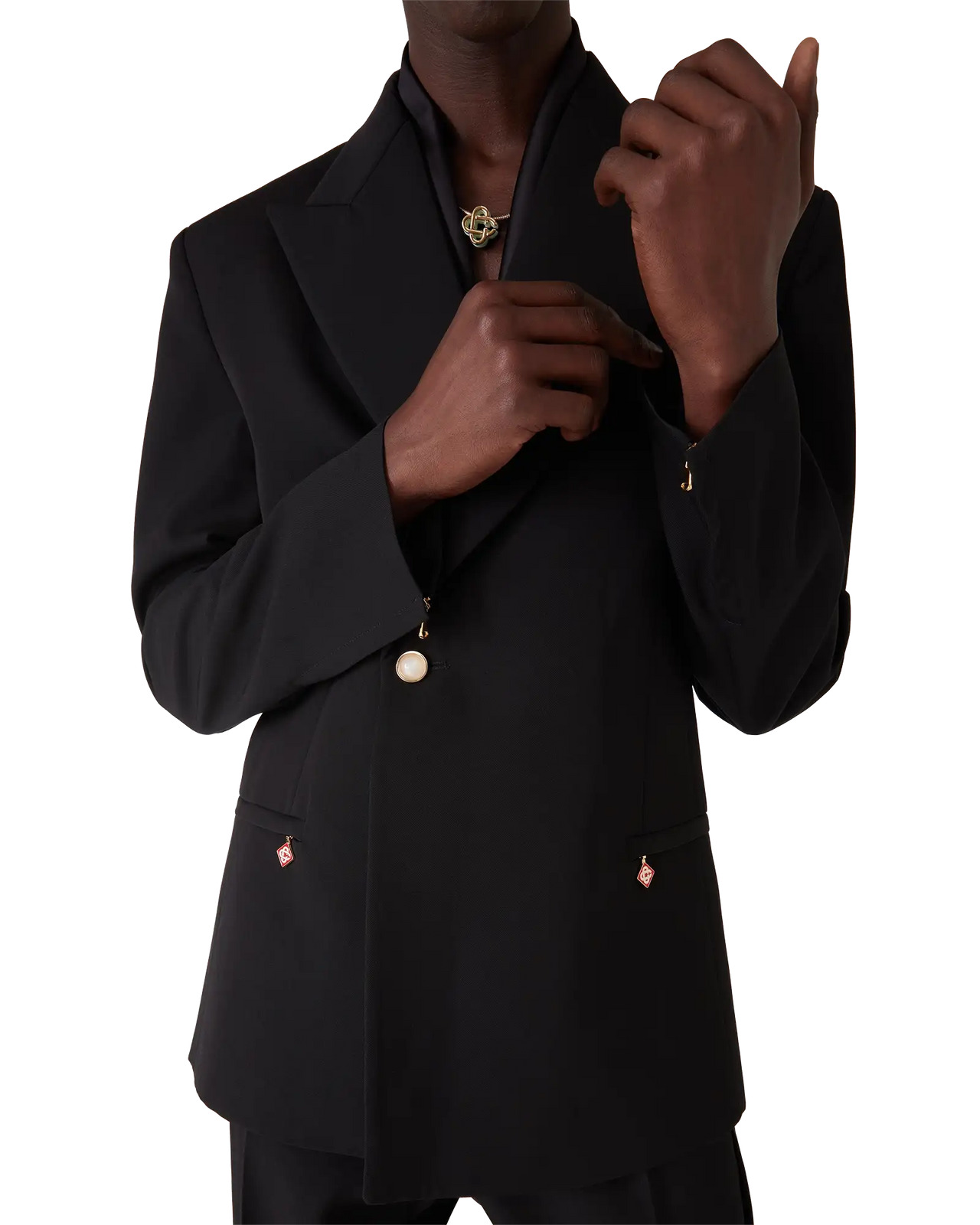 Wool Double Breasted Jacket | Casablanca Paris - 5