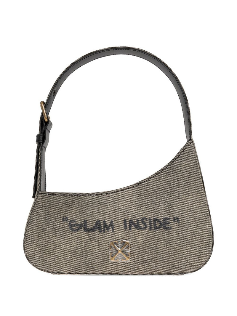 Jitney Quote zipped shoulder bag 1