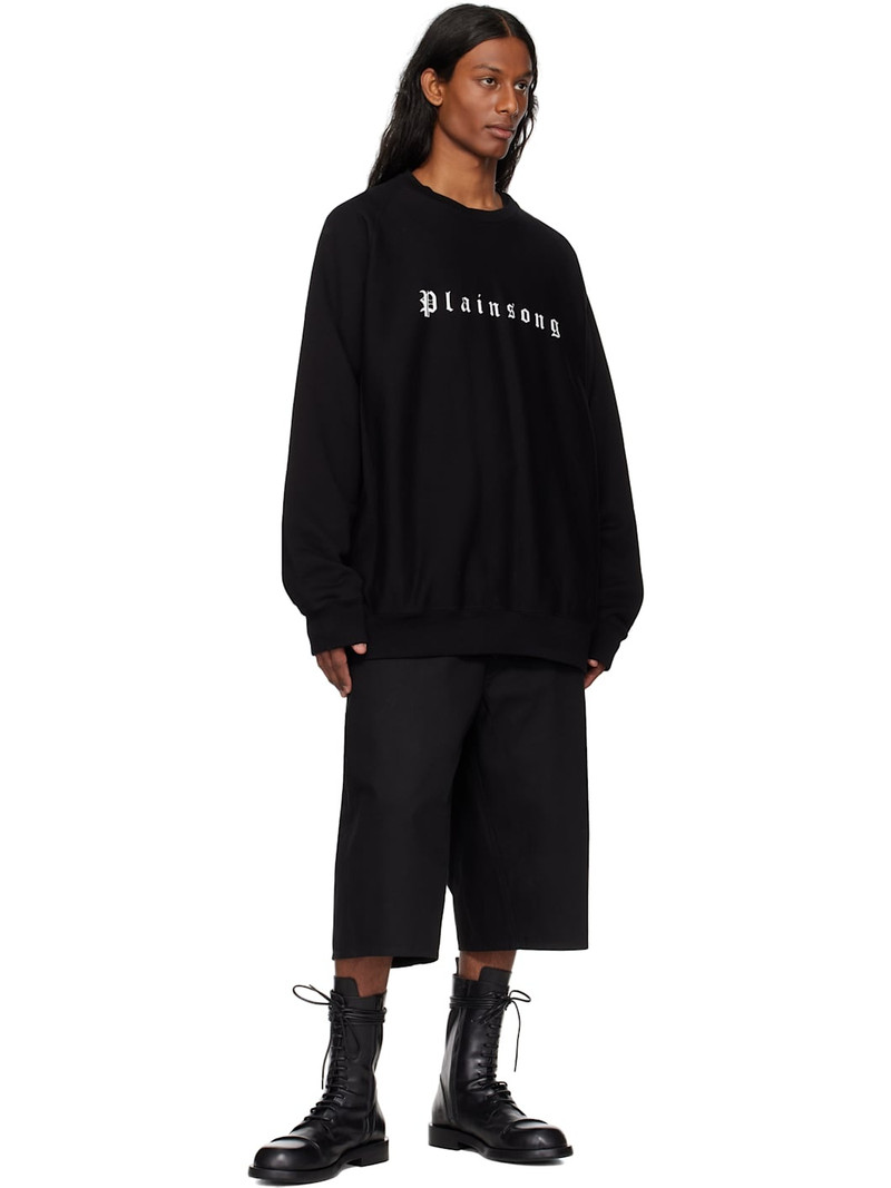 TAKAHIROMIYASHITA TheSoloist. Black Oversized Crew Neck 'Plainsong' Sweatshirt outlook