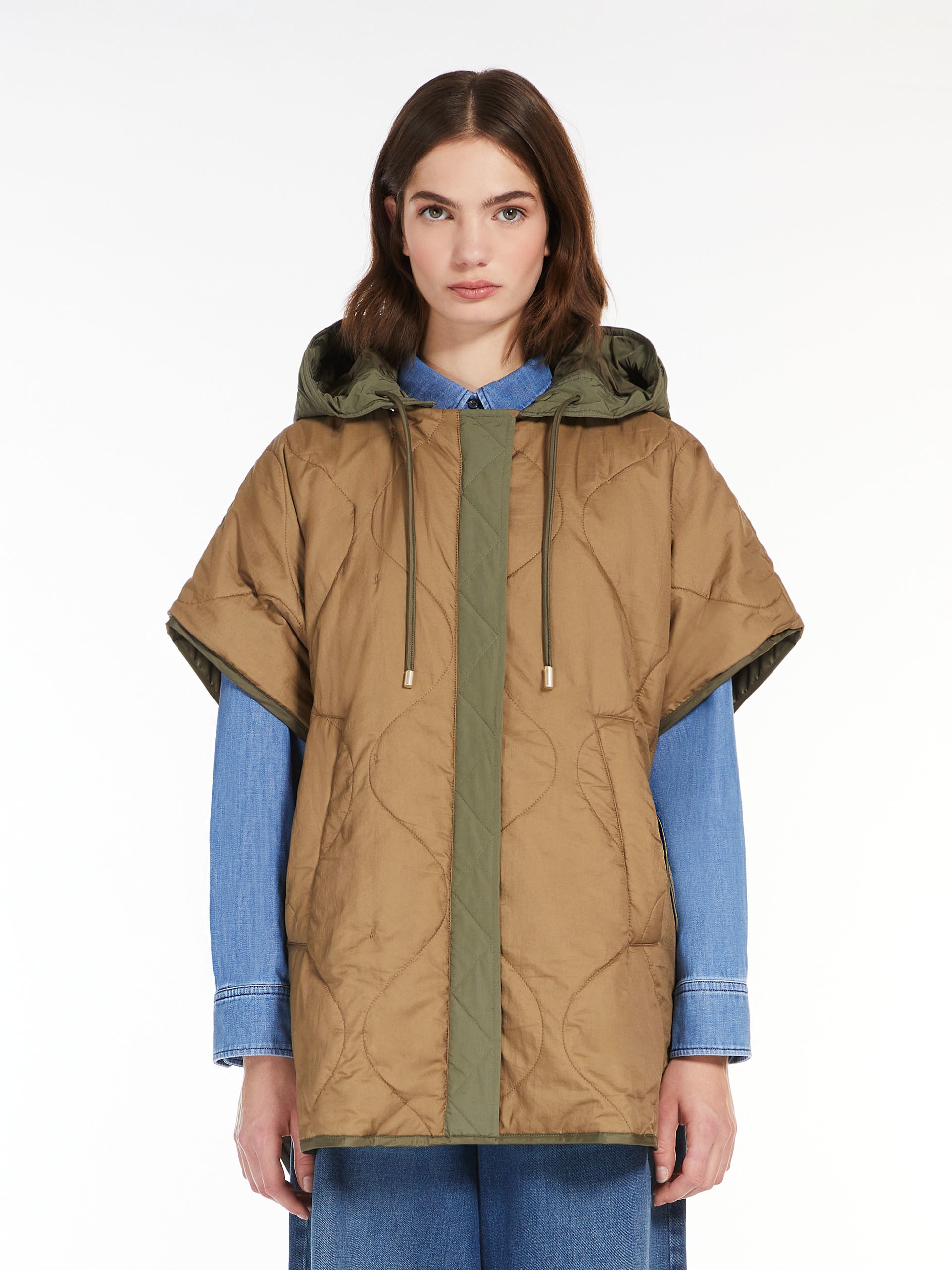 EGEMONE Water-repellent reversible canvas cape - 6