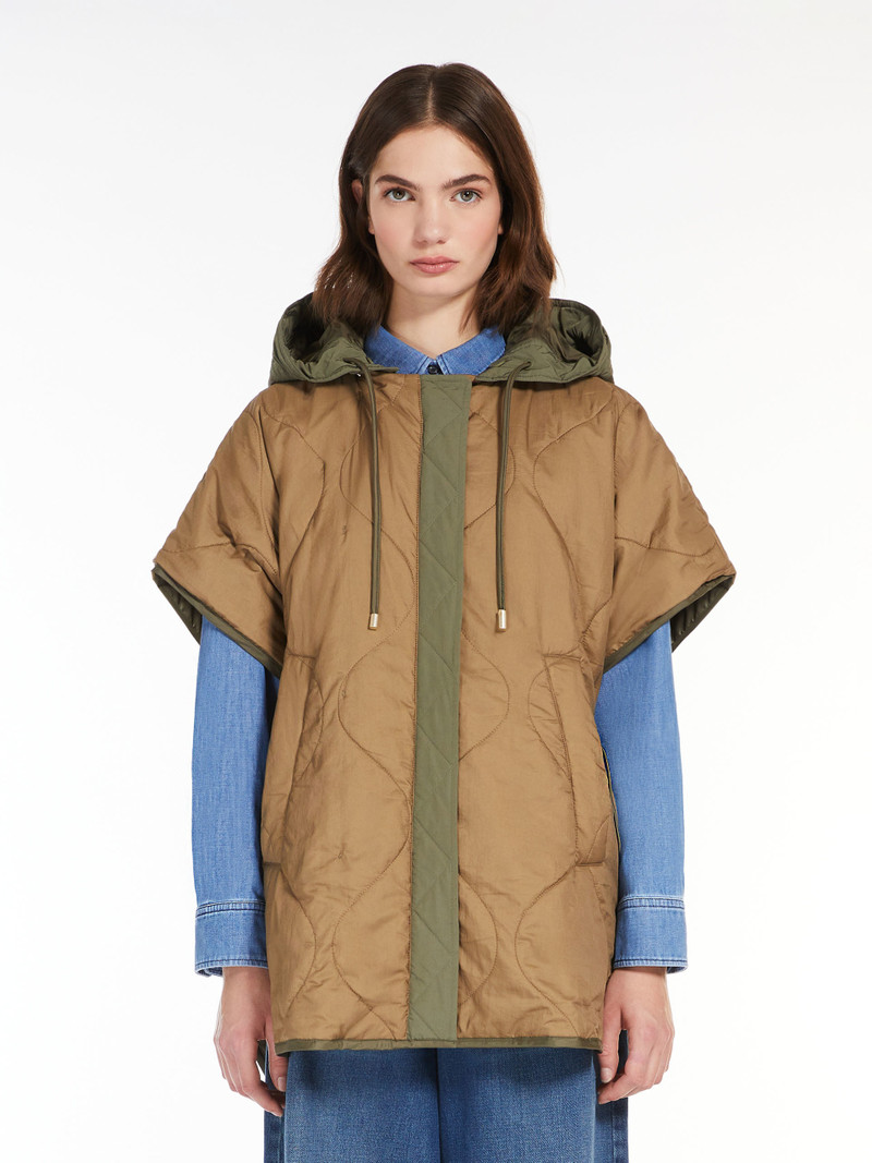 EGEMONE Water-repellent reversible canvas cape 6