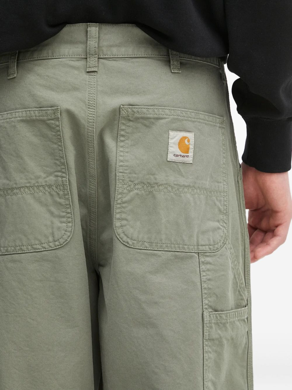 logo-patch cargo trousers - 5