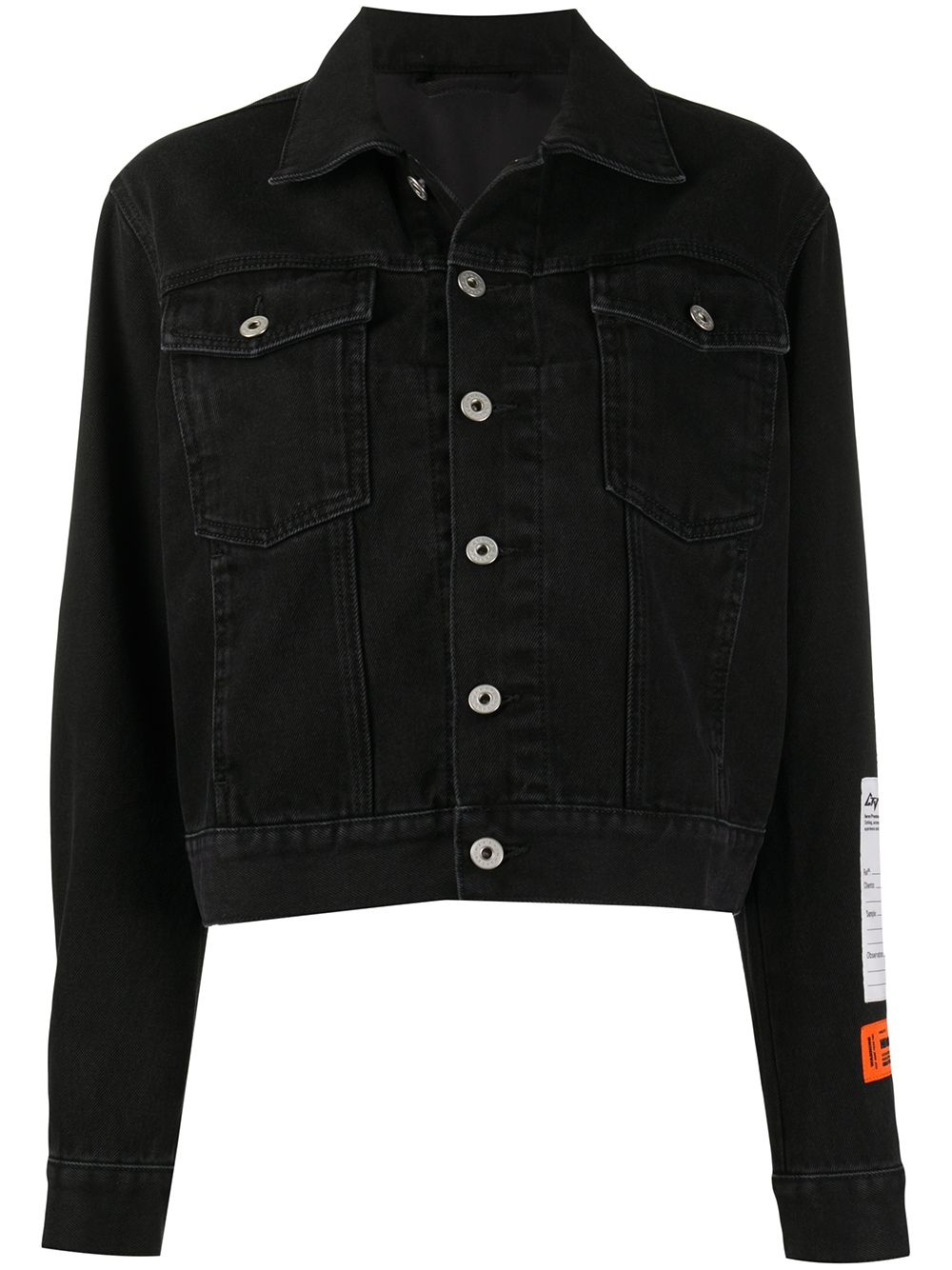 logo patch buttoned jacket - 1