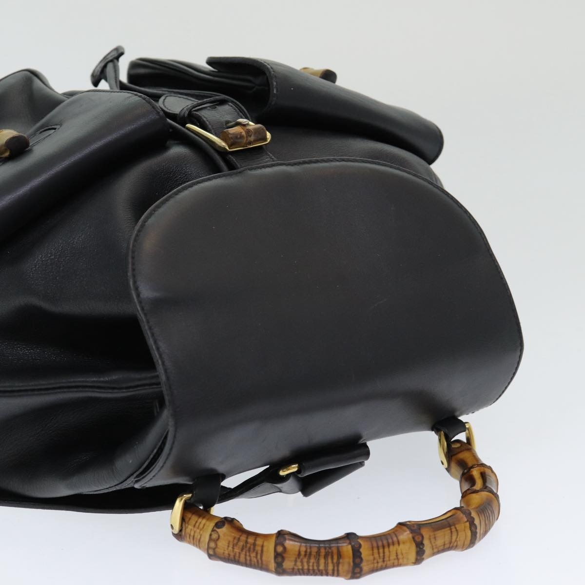 GUCCI Bamboo Backpack Leather Black - 6