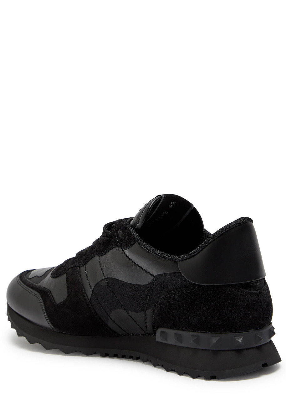 Valentino Garavani Rockrunner Camouflage Panelled Leather Sneakers - 3