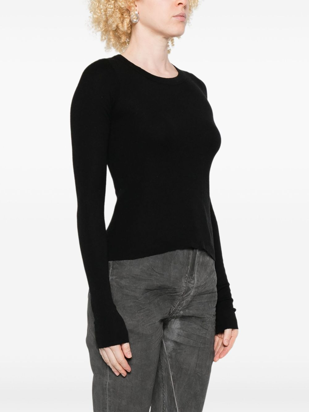 long-sleeve round-neck top - 3